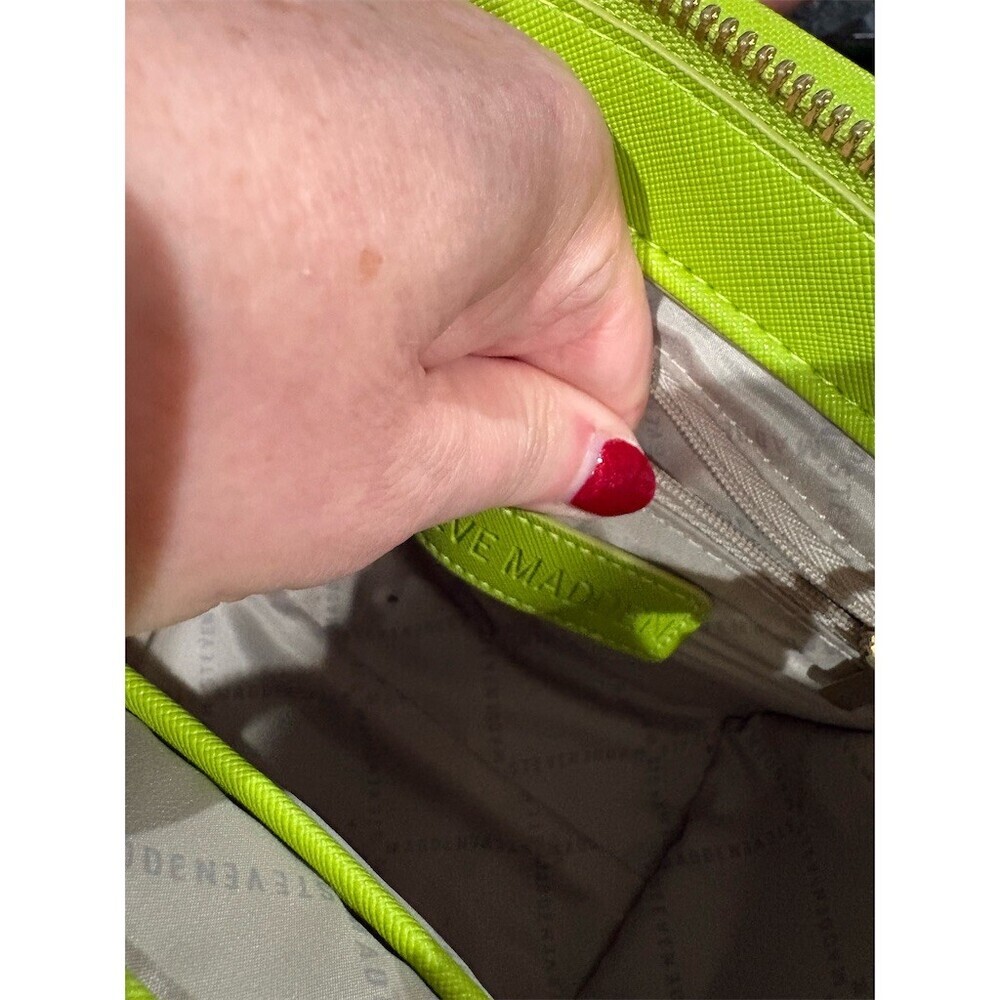 Steve Madden Satchel Bag Womens Mini Lime Green Crossbody Floral Scarf - Picture 10 of 10